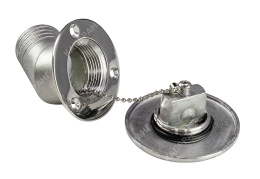 Горловина заливная для воды, угловая, под шланг 38 мм (854)